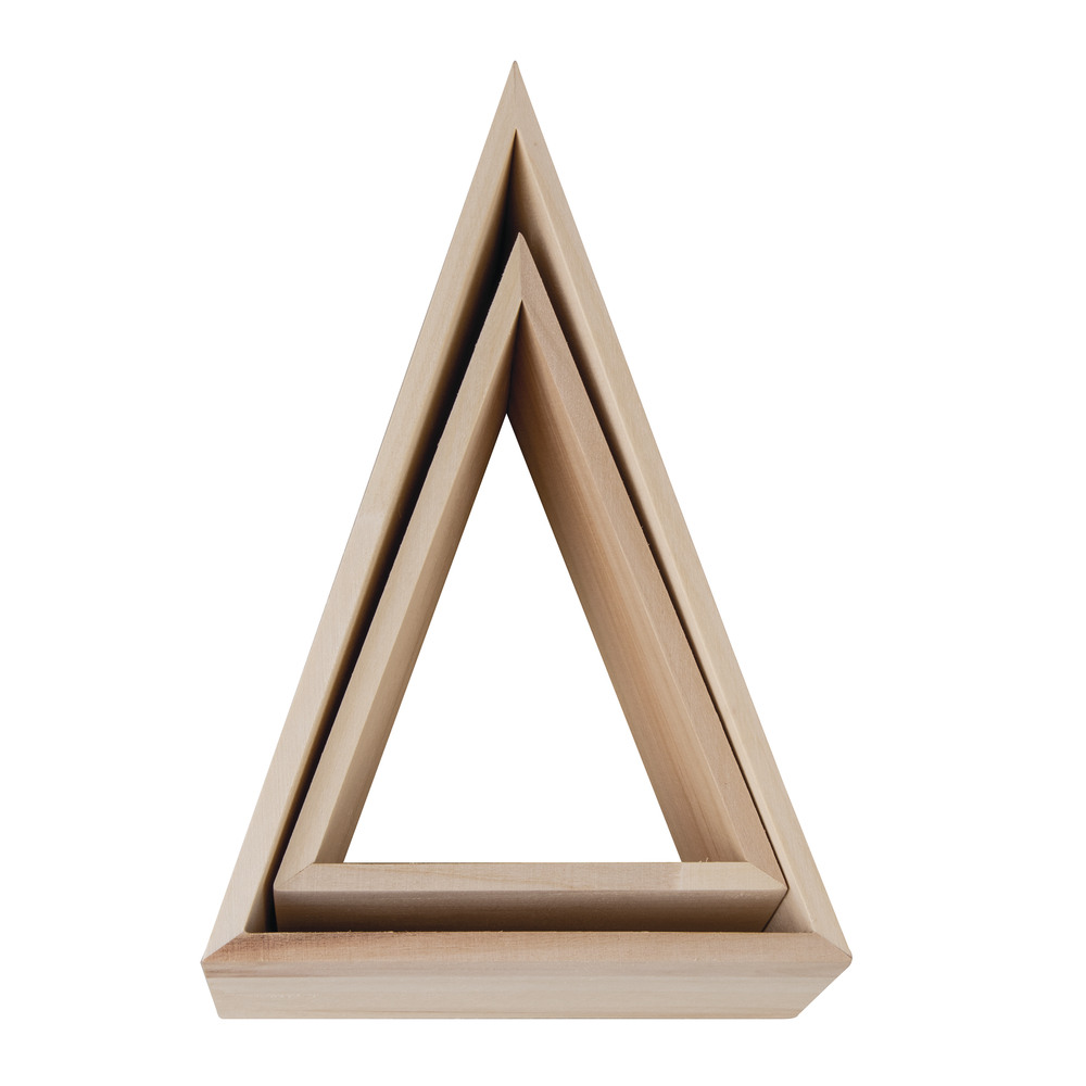 Wood Frame, Triangle, FSC Mix Credit, 2 pieces from wholesale and import