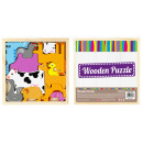 wood puzzle, rural animal, 12 pieces, 17x17x2 mont