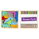 wood puzzle dinosaurs 12 pieces 17x17x2 mc foil