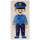 Holzpuzzle Polizist 10 Teile 15x32 MC Folie 10
