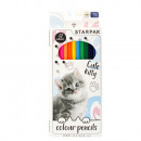 12kol crayons de couleur / 180mm kitty box