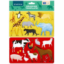 stencil animali 225x130 2 pezzi sacchetto starpak 