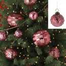 Ornamento di palline di Natale, rosa, piccolo, cir