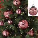 Ornamento di palline di Natale, rosa, grande, circ