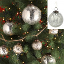 Palle per albero di Natale scoppiettanti, argento,