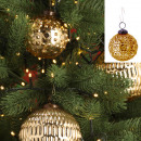 Ornamento di palline di Natale, oro, piccolo, circ