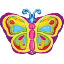 Standard Bright Butterfly Foil Balloon Packed 33