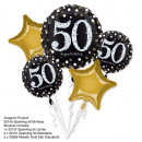 Bouquet 'Sparkling Birthday 50' 5 foil bal