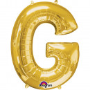 Mini Shape Letter 'G' Gold Foil Balloon Wr