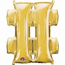 Mini Shape Symbol '#' Gold Foil Balloon Pa
