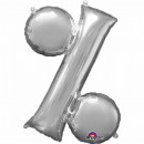 Mini Shape Symbol '%' silver foil balloon 