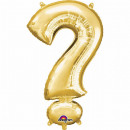 Mini Shape Symbol '?' Gold Foil Balloon Pa
