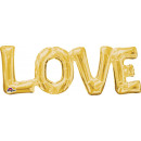 SuperShape Word 'Love' Gold Foil Balloon P