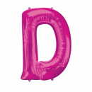 SuperShape Letter D Pink Foil Balloon L34 pack