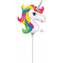 Mini Shape 'Rainbow Unicorn' foil balloon,