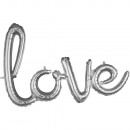 Script word `Love` silver