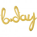 Script Word `Bday` Gold
