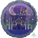 Standard 'Eid Mubarak' foil balloon, round