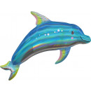 Holographic SuperShape Iridescent Blue Dolphin Fol