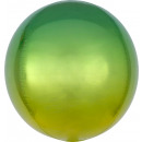 Ombré Orbz Yellow & Green Foil Balloon Packed
