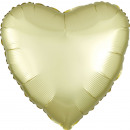 Standard satin Luxe pastel-yellow heart foil ballo