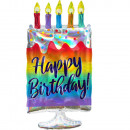 Supershape Iridescent cake wrapped in foil balloon