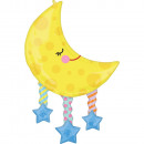 SuperShape Moon And Stars foil balloon packaged