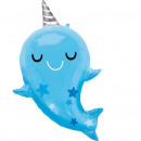 SuperShape Narwhal Baby Foil Balloon Wrapped 66 c
