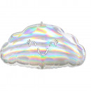 Standard Shape Iridescent Cloud Foil Balloon Pack