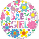 Standard Baby Girl Floral Butterfly Foil Balloon v