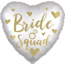 default satin Bride Squad foil balloon packaged