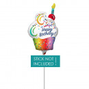 Mini Shape Rainbow Ombré Cupcake Foil Balloon Loos