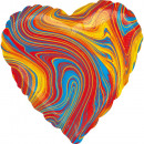Standard Marblez Colorful Foil Balloon Heart S18 p
