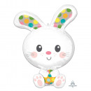 Super Shape Spotted Bunny Foil balloon wrapped 58