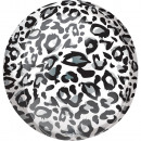 Orbz snow leopard print foil balloon wrapped