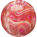 Orbz Marblez red & pink foil balloon packaged