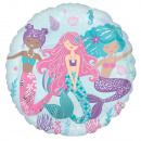 Standard Shimmering Mermaid foil balloon round pac