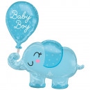 SuperShape Baby Boy Elephant Foil Wrapped Balloon