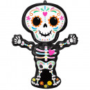 SuperShape holographic Day Of The Dead skeleton