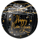Orbz Midnight Hour HNY foil balloon wrapped