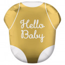 SuperShape Hello Baby foil balloon wrapped