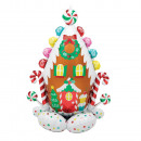 AirLoonz gingerbread house foil balloon P71 packed