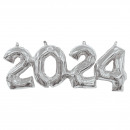 Block Phrase 2024 Silver Foil Balloon Wrapped