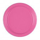 8th plate dark pink round paper 23 cm