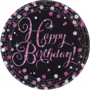 8th plate Sparkling Celebrations Pink Happy Birthd