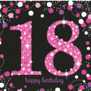 16 napkins 18 Sparkling Celebration - Pink 33 x