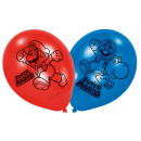 6 globos de látex Super Mario 22,8cm / 9 '