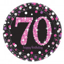 8 plate Pink Celebration 70 years Prismatic 23cm
