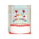 Cake decoration pennant chain paper / wood regenbo