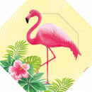 6 shape plates Flamingo Paradise 18cm